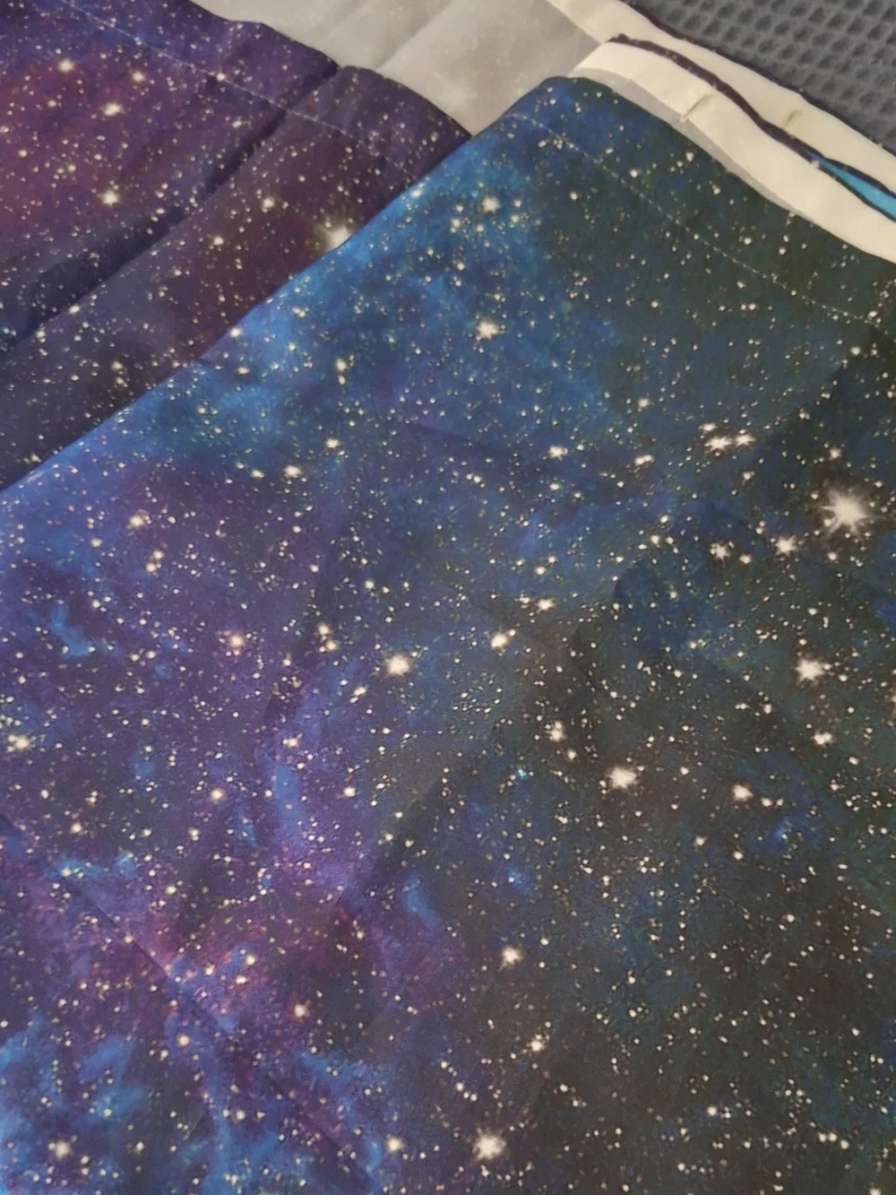 Galaxy Print Blue Purple Shower Curtain